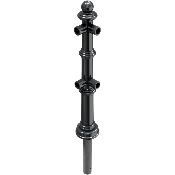 Dekorativ puller i aluminium | serie 495.01B | Hj�rnepost til top- og kn�stang 90�